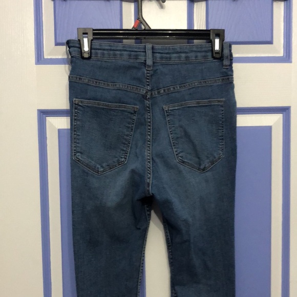 Blue High Rise Ripped Super Skinny Jeans - Picture 4 of 4